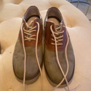 Men's Two-Tone Leather and Suede Shoes